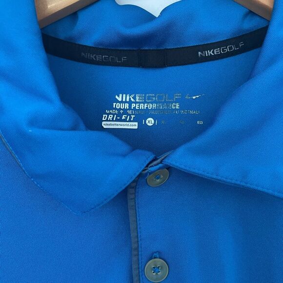 Nike Men’s Golf Tour Performance Polo Shirt Blue Dri-Fit Size Xlarge Activewear - Picture 3 of 5